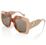 Gucci Chain-trimmed Square Oversized Sunglasses