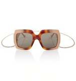 Gucci Chain-trimmed Square Oversized Sunglasses