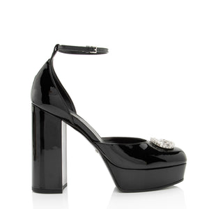 Gucci Patent Leather Crystal GG Platform Pumps - Size 9.5 / 39.5