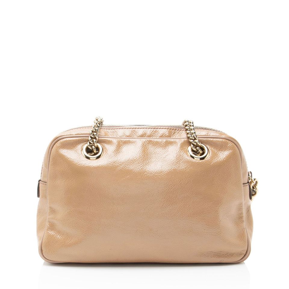 Gucci Patent Leather Soho Chain Small Shoulder Bag
