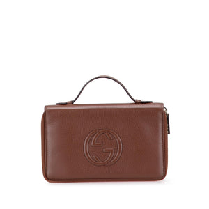 Gucci Pebbled Calfskin Soho Travel Document Case