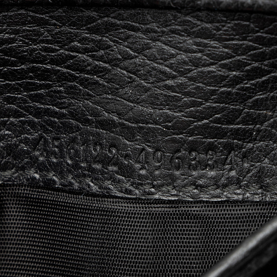 Gucci Pebbled Leather GG Marmont French Wallet
