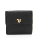 Gucci Pebbled Leather GG Marmont French Wallet