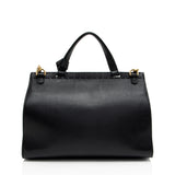 Gucci Pebbled Leather GG Marmont Top Handle