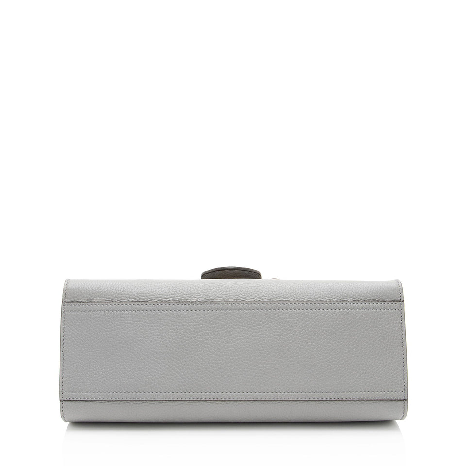 Gucci Pebbled Leather GG Marmont Top Handle