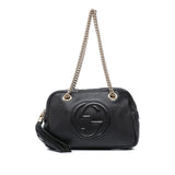 Gucci Pebbled Leather Soho Chain Zip Shoulder Bag