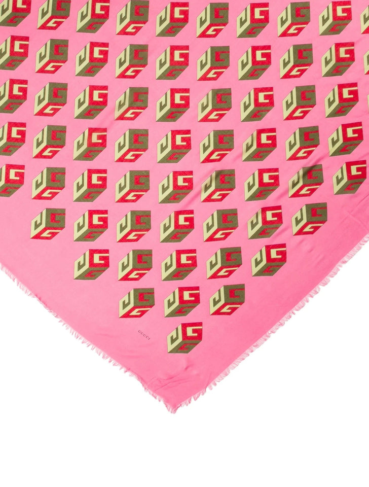 Gucci GG CUBES SILK BLEND  SCARF