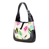 Gucci Printed Canvas Floral Jackie Shoulder Bag