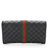 Gucci Quilted Leather GG Marmont Web Trapuntata Continental Wallet