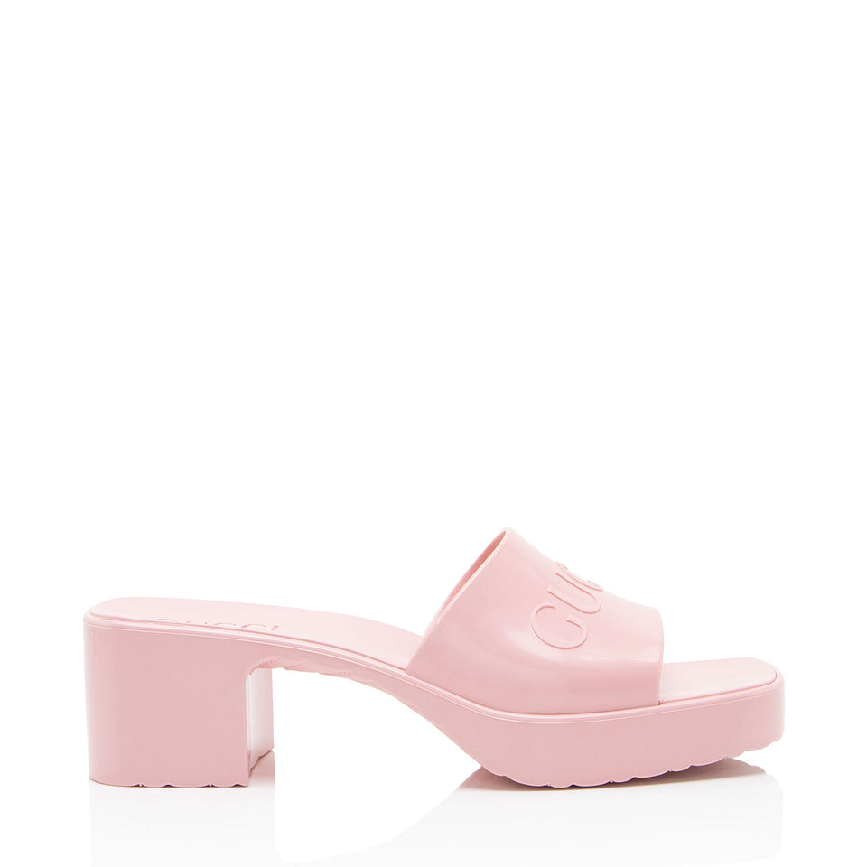 Gucci Rubber Slide Sandals - Size 7 / 37