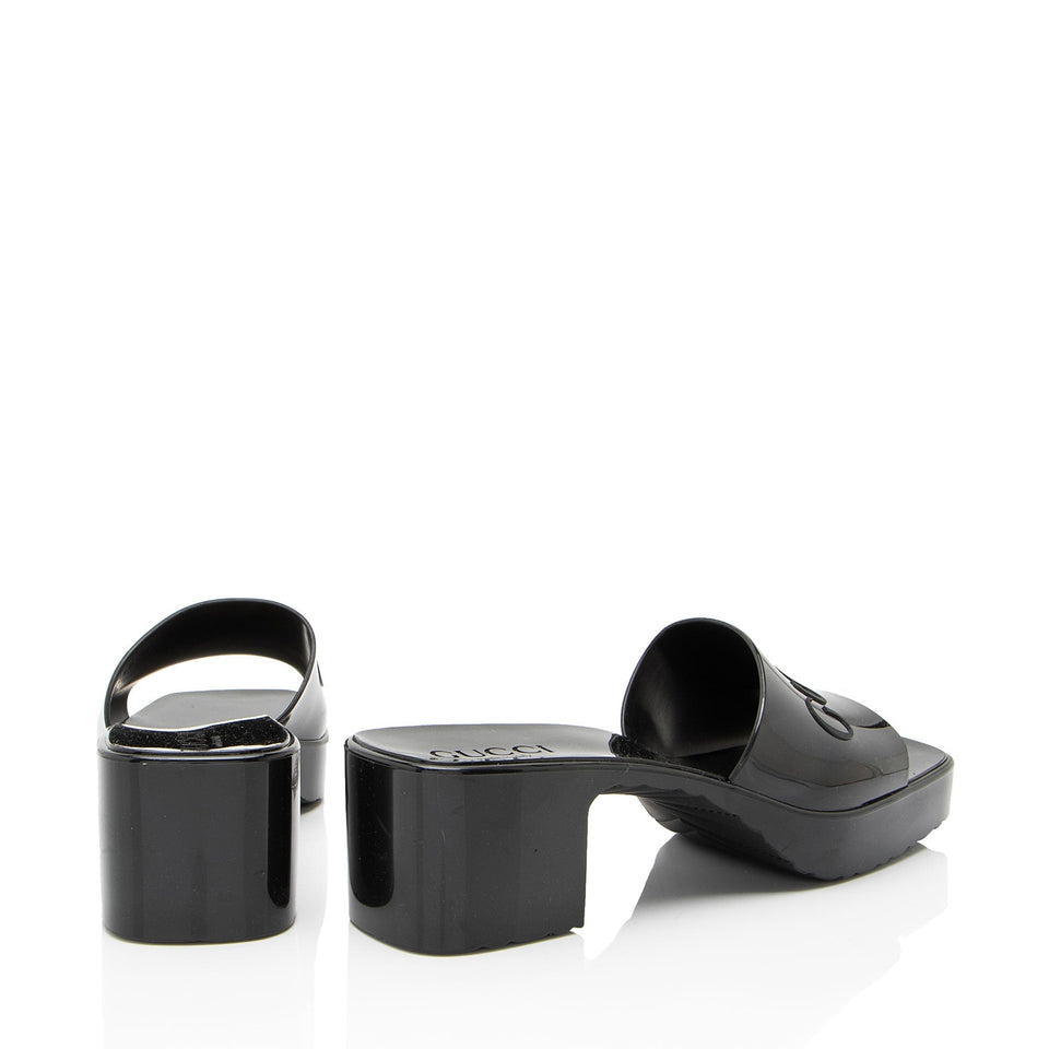 Gucci Rubber Slide Sandals - Size 9 / 39
