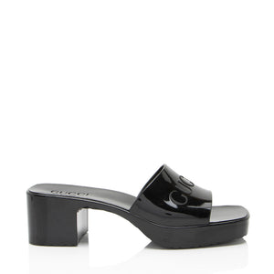 Gucci Rubber Slide Sandals - Size 9 / 39
