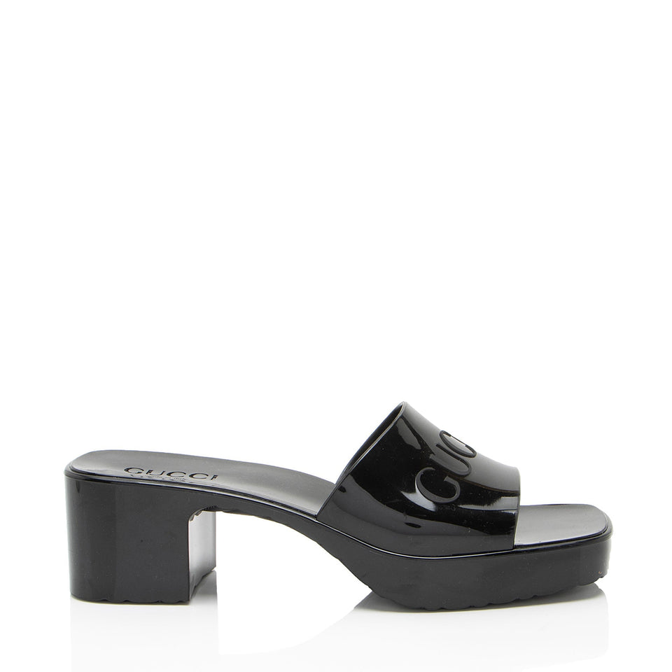 Gucci Rubber Slide Sandals - Size 9 / 39