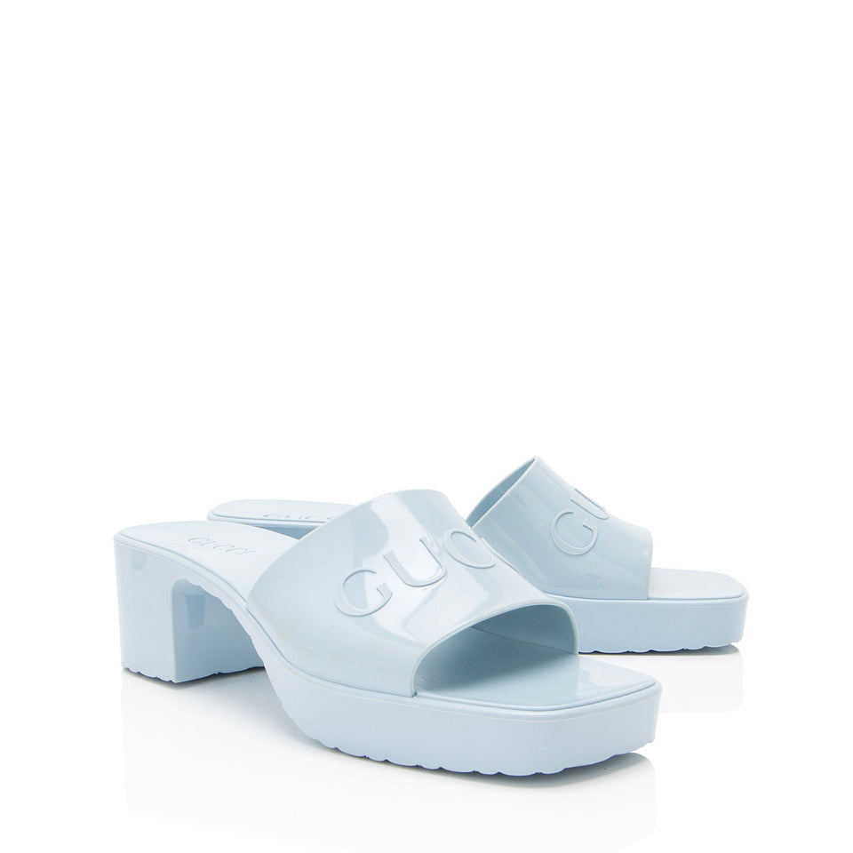 Gucci Rubber Slide Sandals - Size 9 / 39