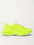 Gucci Yellow Rhyton Leather Fluorescent Sneaker