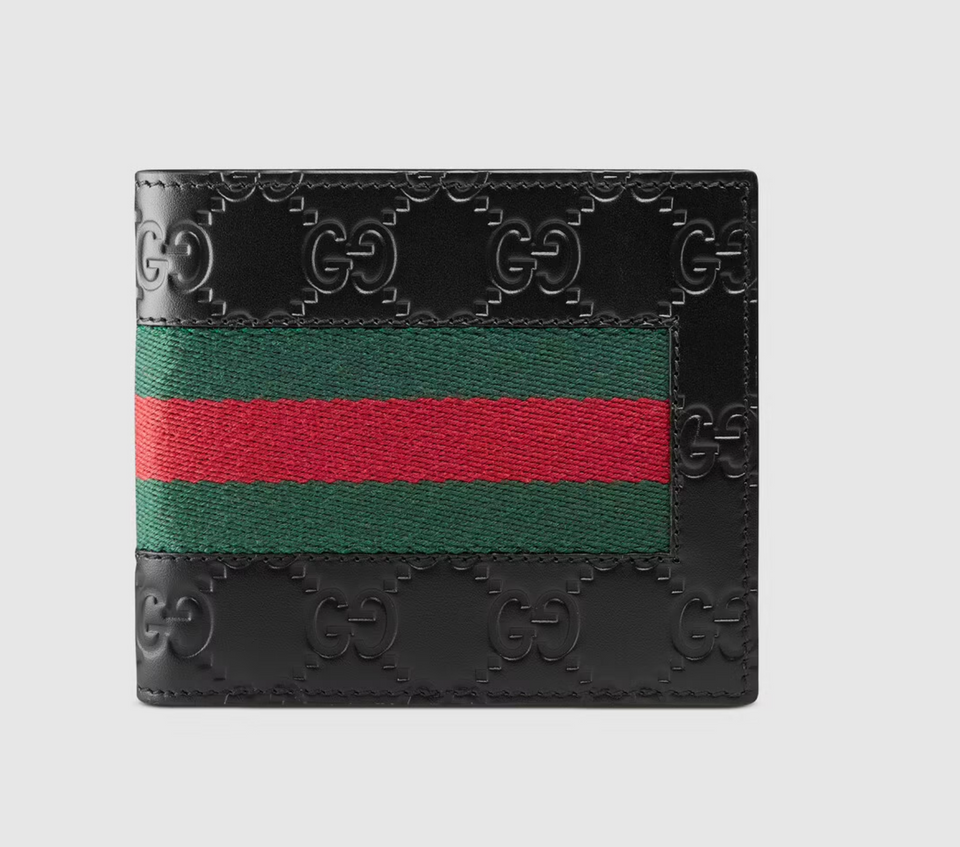 Gucci SIGNATURE WEB BI-FOLD WALLET