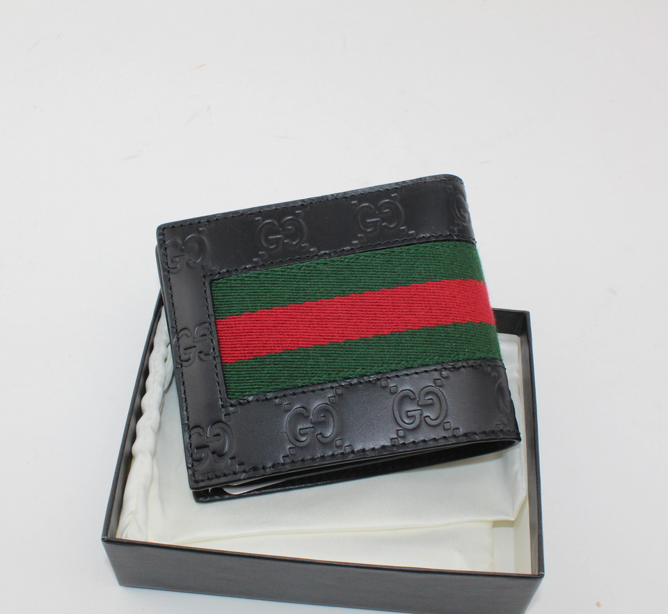 Gucci SIGNATURE WEB BI-FOLD WALLET
