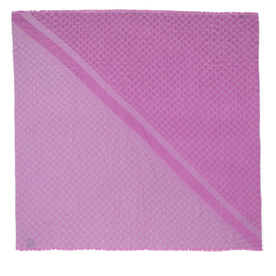 Gucci Silk Wool GG 140cm Shawl