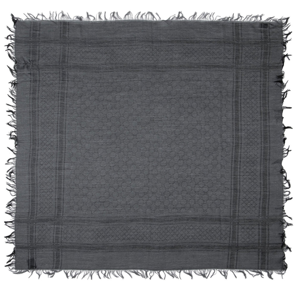 Gucci Silk Wool GG Diamante 140cm Shawl