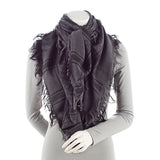 Gucci Silk Wool GG Diamante 140cm Shawl