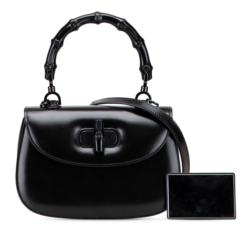 Gucci Small Calfskin 1947 Bamboo Top Handle Bag