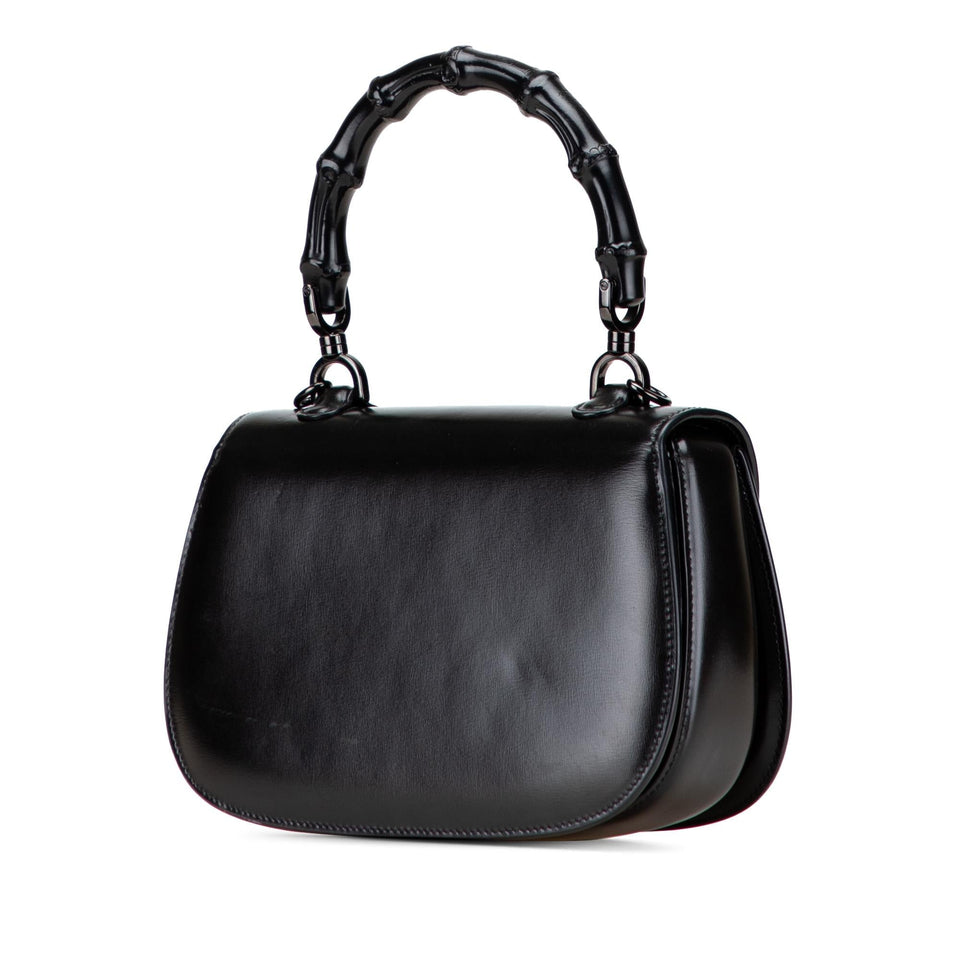 Gucci Small Calfskin 1947 Bamboo Top Handle Bag