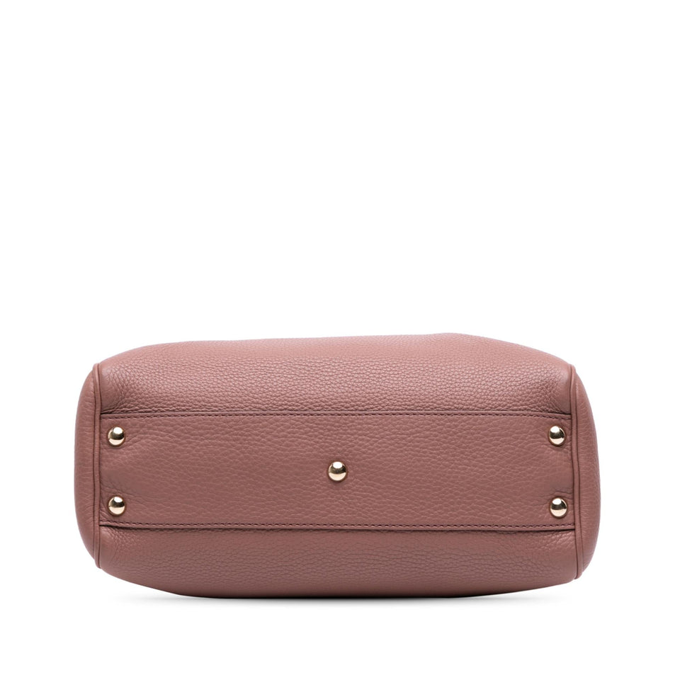 Gucci Small Calfskin Bamboo Shopper Satchel