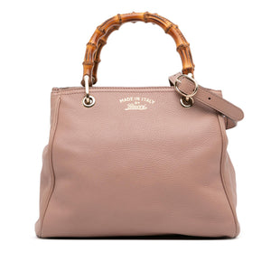Gucci Small Calfskin Bamboo Shopper Satchel