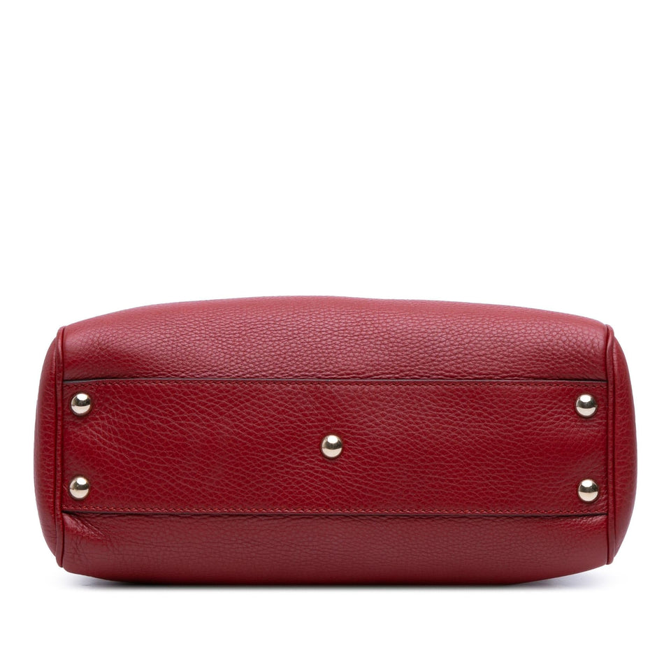 Gucci Small Calfskin Bamboo Shopper Satchel