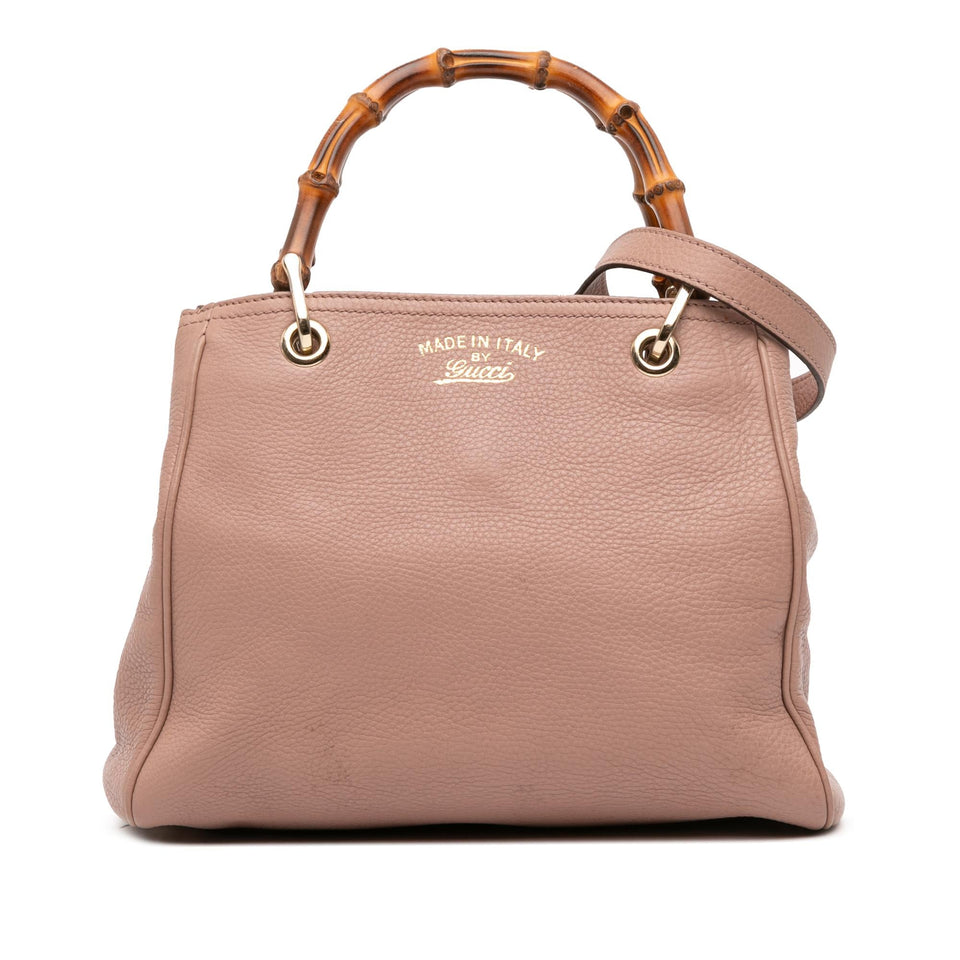 Gucci Small Calfskin Bamboo Shopper Satchel