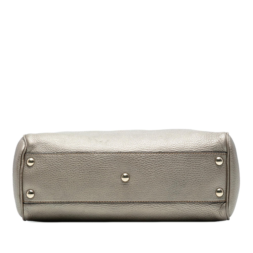 Gucci Small Calfskin Bamboo Shopper Satchel