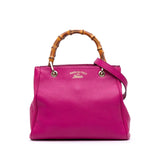 Gucci Small Calfskin Bamboo Shopper Satchel