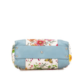 Gucci Small Canvas Flora Bamboo Shopper Satchel