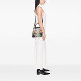 Gucci Small Canvas Flora Bamboo Shopper Satchel