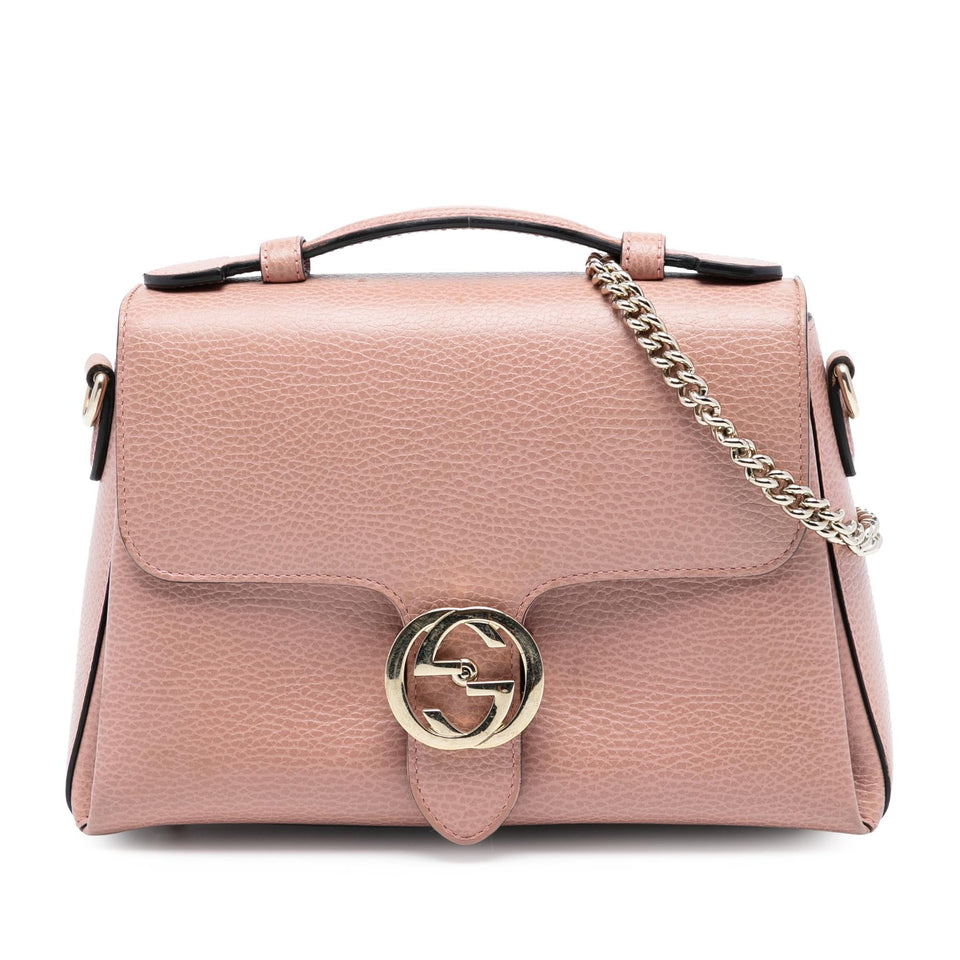 Gucci Small Dollar Calfskin Interlocking G Satchel