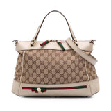 Gucci Small GG Canvas Web Mayfair Satchel