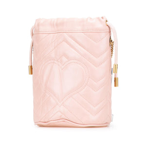Gucci Small GG Marmont Leather Matelasse Bucket Bag