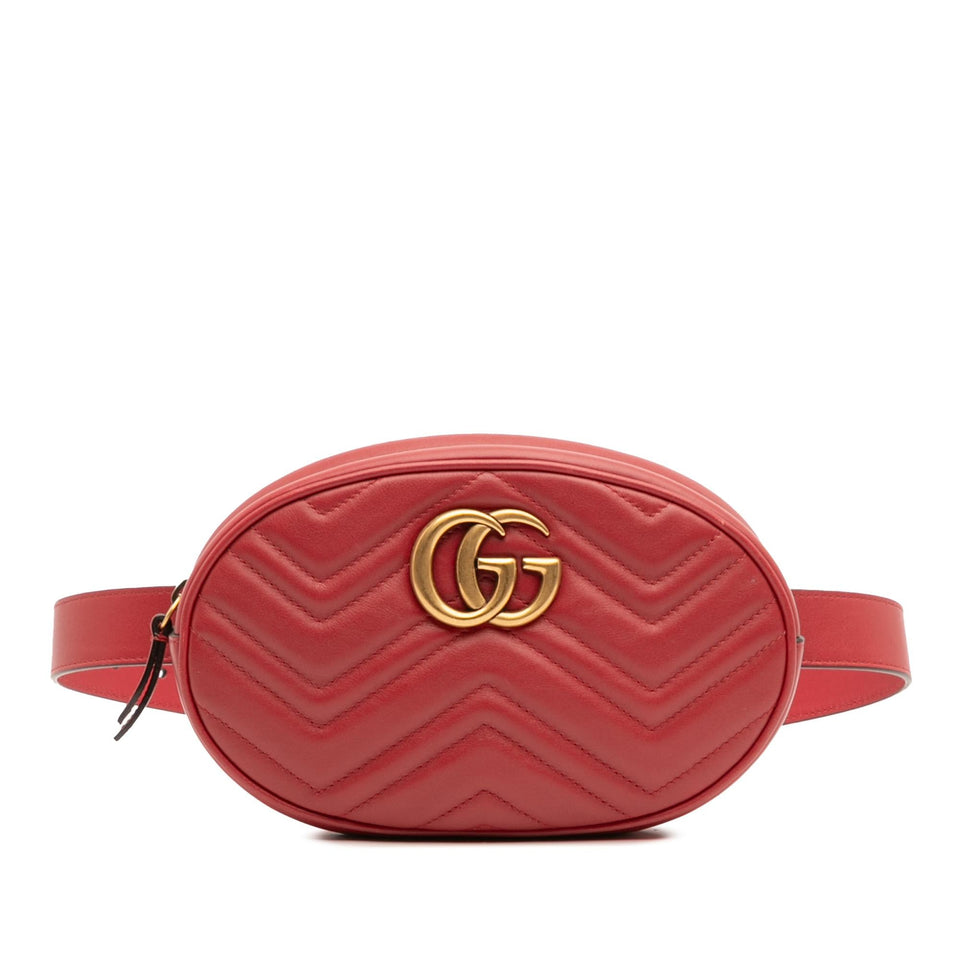 Gucci Small GG Marmont Matelasse Leather Belt Bag
