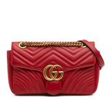 Gucci Small GG Marmont Matelasse Leather Flap Crossbody