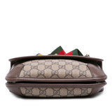 Gucci Small GG Supreme Web Neo Vintage Double Flap Messenger Bag