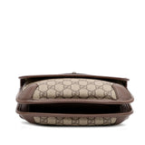 Gucci Small GG Supreme Web Neo Vintage Double Flap Messenger Bag