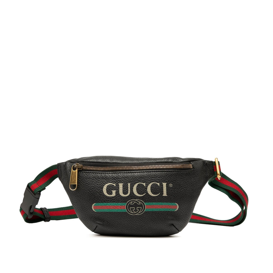 Gucci Small Grained Calfskin Logo Belt Bag