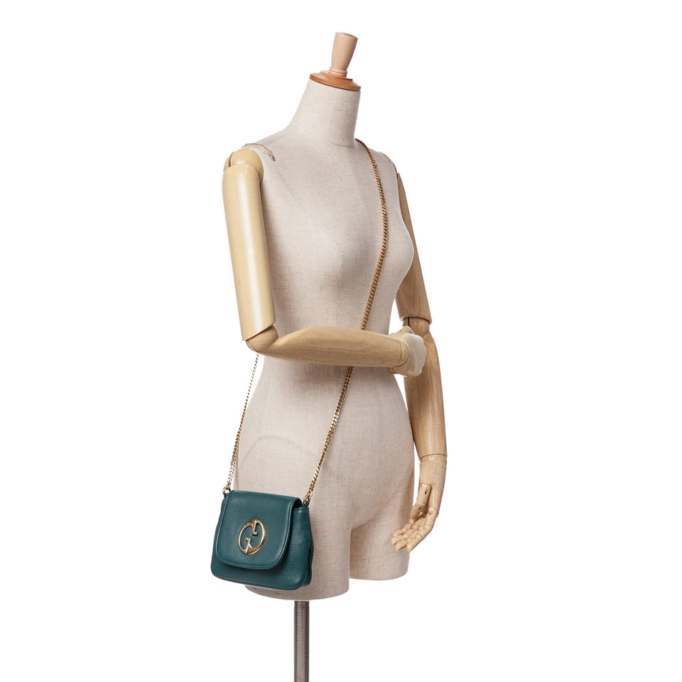 Gucci Small Leather 1973 Chain Crossbody