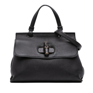 Gucci Small Leather Bamboo Daily Satchel