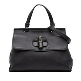 Gucci Small Leather Bamboo Daily Satchel
