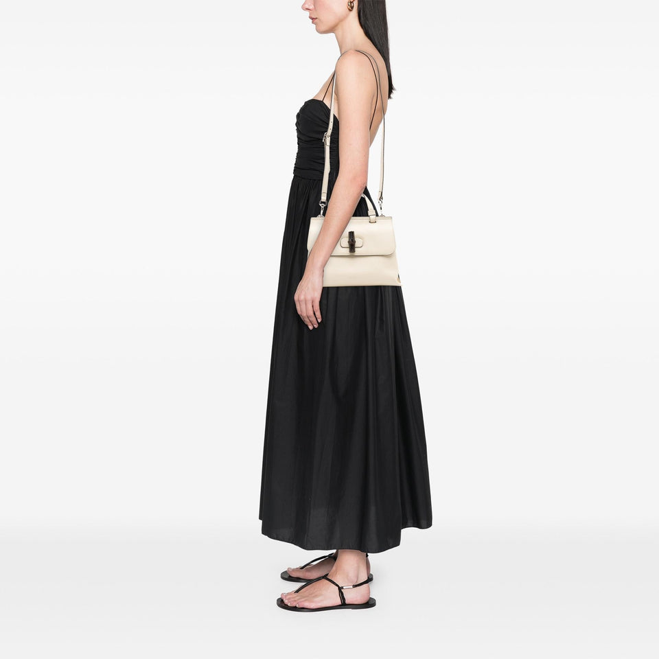 Gucci Small Leather Bamboo Daily Satchel