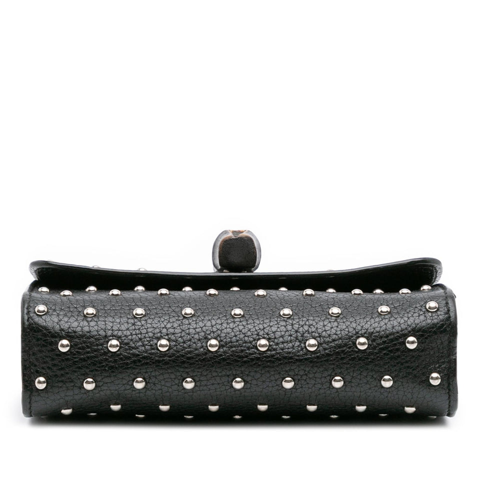Gucci Small Leather Studded Miss Bamboo Crossbody