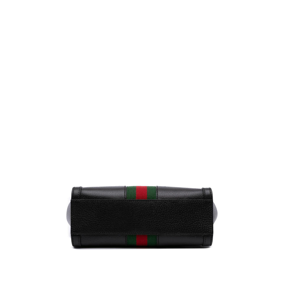 Gucci Small Leather Web Ophidia Satchel