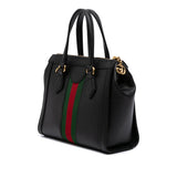 Gucci Small Leather Web Ophidia Satchel