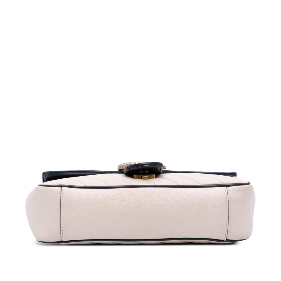 Gucci Small Matelasse Leather Torchon GG Marmont Flap